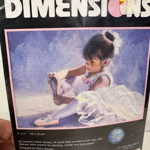 Dimensions Cross Stitch Kit Little Ballerina Ballet Girl Cinderella Quick Easy - Picture 1 of 7